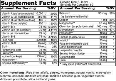 Essentials Multivitamin and Mineral Without Iron