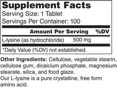 L-Lysine 500mg